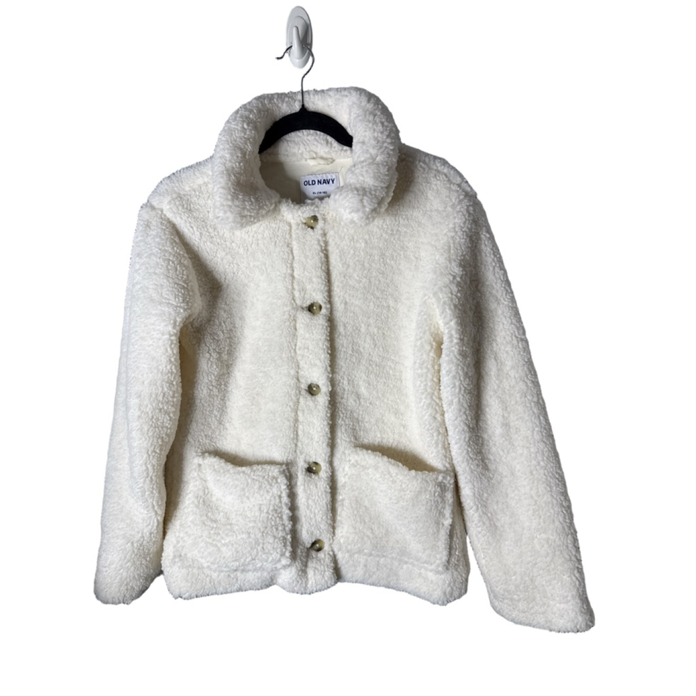 Women's Old Navy Cream Teddy Jacket XL
